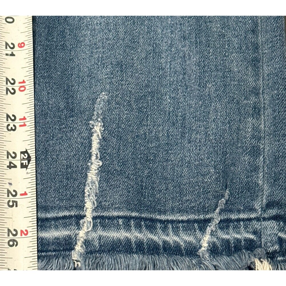Judy Blue Jeans Womens 5/27 Blue Sraight Fit Distressed Ripped Stretch JB82436MD - Picture 4 of 10